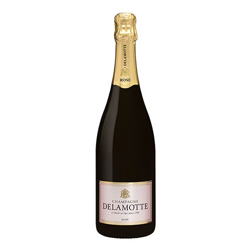 Champagne Rosé Delamotte.