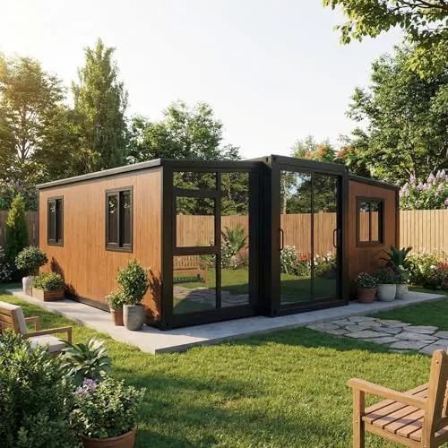 Casas Prefabricada para Vivir, Casa Contenedor Prefabricada con Dormitorio, Cocina y baño