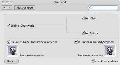 iChartwork: Usa la portada del disco de iTunes como avatar