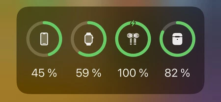 Airpods バッテリー ウィジェット