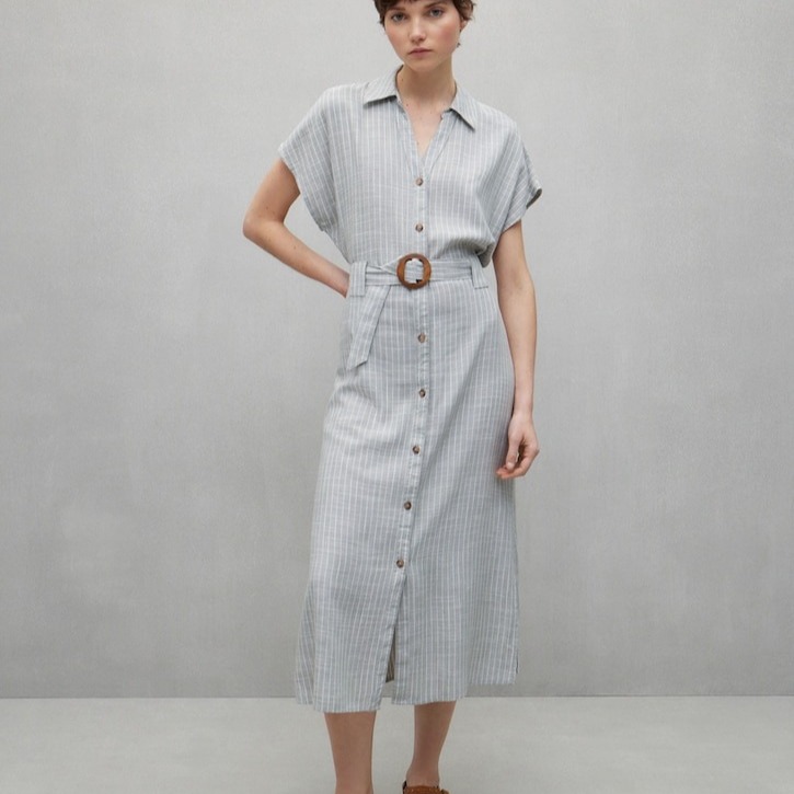 Easy Wear - Vestido largo camisero.