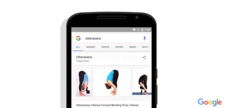 Google te ayudará con tarjetas en búsquedas sobre Yoga