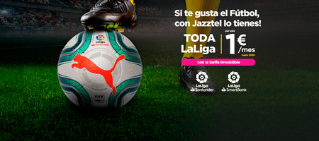 Jazztel también dará todo el fútbol: LaLiga por 1 euro al mes hasta final de 2019