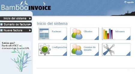 Bamboo Invoice inicio