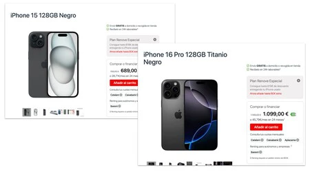 Ofertas del iPhone 15 y restos de stock del iPhone 16 Pro en alguno de los distribuidores oficiales de Apple en España Ofertas del iPhone 15 y restos de stock del iPhone 16 Pro en alguno de los distribuidores oficiales de Apple en España