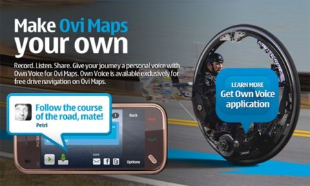 Own Voice, graba y comparte tu propia voz para la navegación GPS en Ovi maps