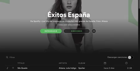 Descargar listas Spotify