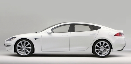 Tesla Model S blanco lateral 01