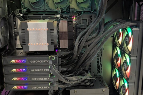 Pelo preço de um Tesla: jogador coloca quatro RTX 5090 no PC, mas não para jogos, e sim para um propósito mais nobre