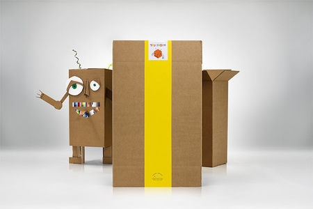 Una caja de cartón, una idea para transformarla y... ¡mucha diversión!