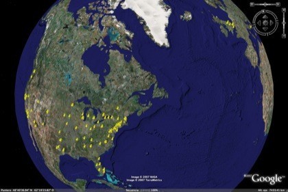 Tiendas Apple Store en Google Earth