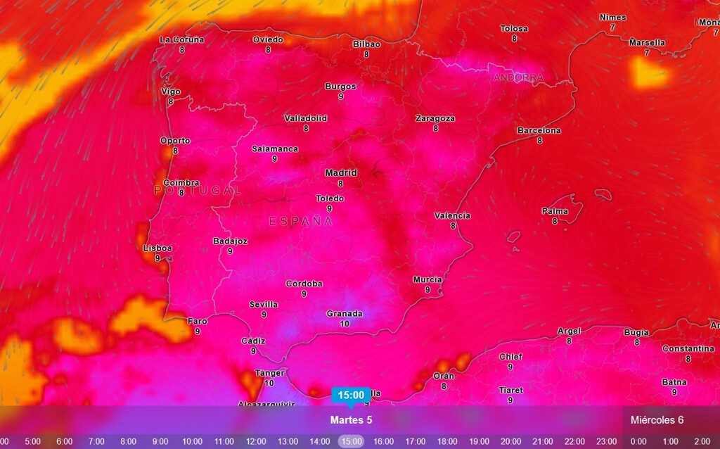 La ola de calor no solo nos deja unas altas temperaturas dentro de casa. La radiación UV también estará por las nubes esta semana 