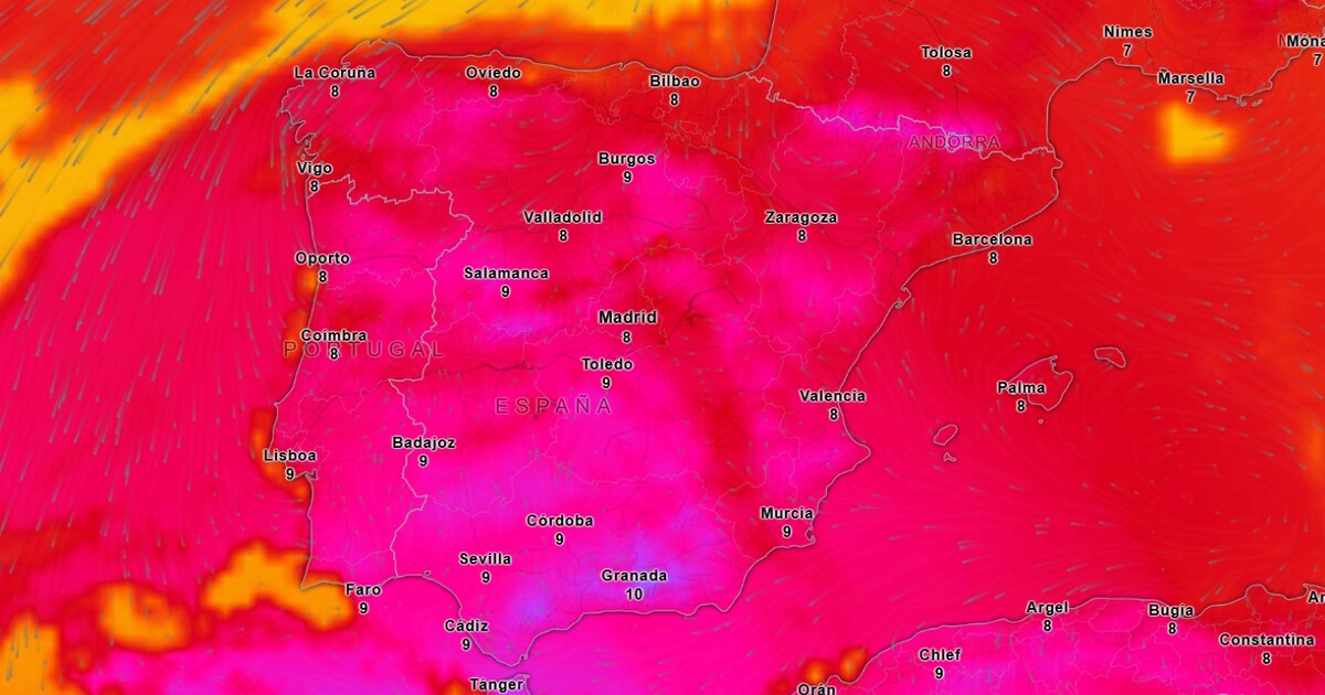 La ola de calor no solo nos deja unas altas temperaturas dentro de casa. La radiación UV también estará por las nubes esta semana