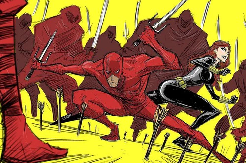 Daredevil Viuda Negra Marvel