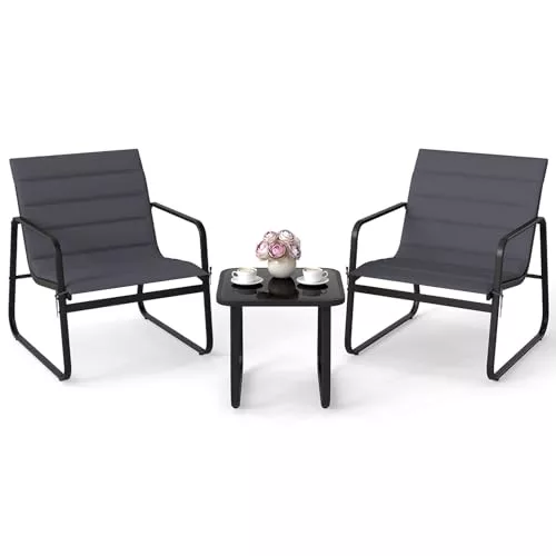 COSTWAY Conjunto Jardin Exterior de 3 Piezas