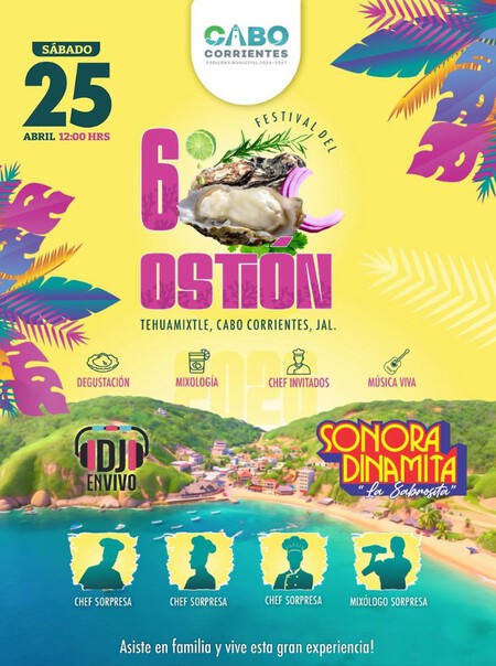 Lánzate al Festival del ostión 2026 al paraíso de Jalisco, donde hay playas espectaculares y un ambiente tranquilo