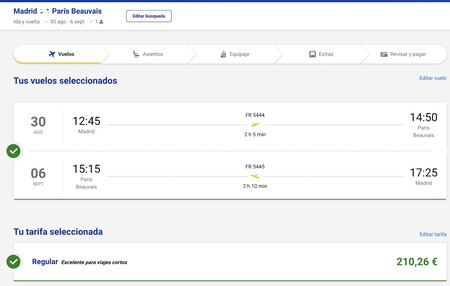 Ryanair Madrid París
