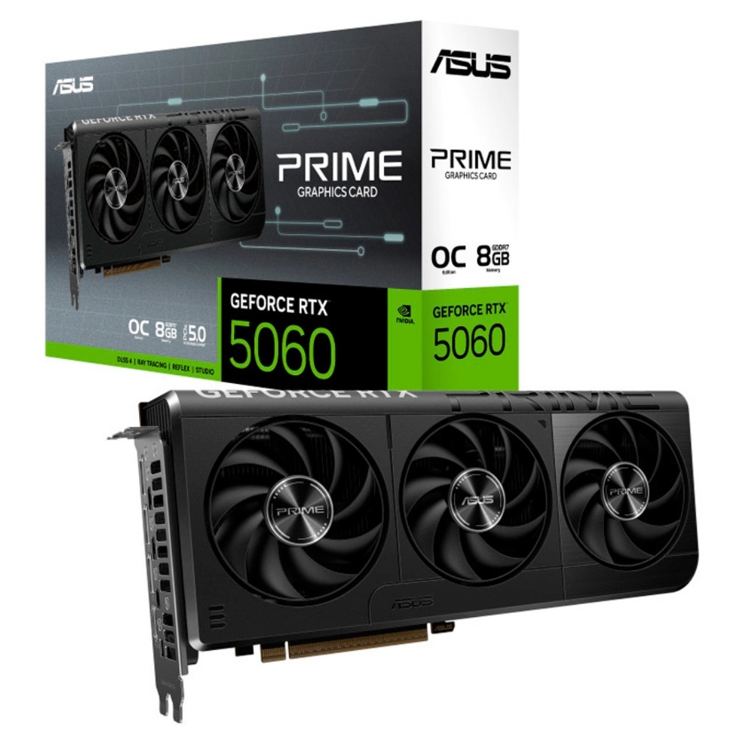 Tarjeta Gráfica Asus Prime RTX 5060 OC 8GB GDDR7 DLSS4
