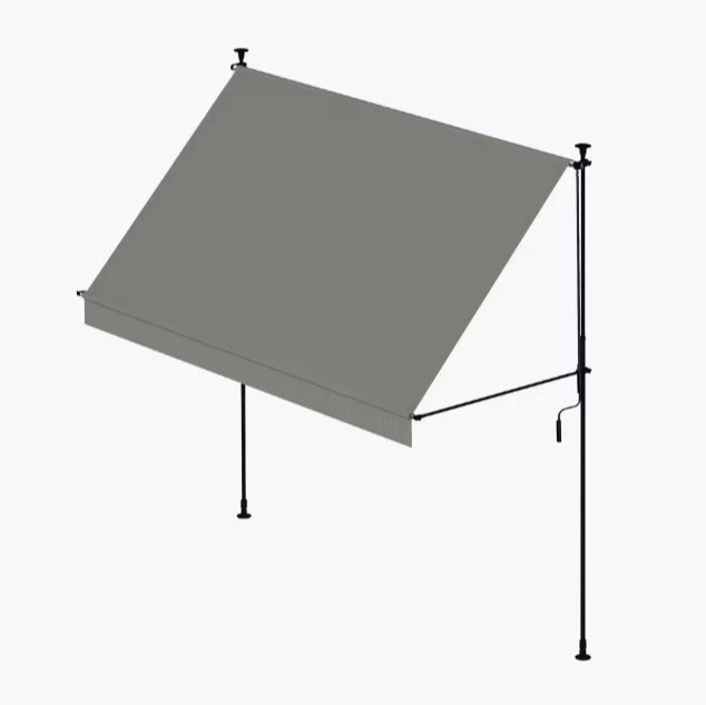 Toldo camping Ajustable sin Taladrar Cityline Gris - 3x1,2m - Protección UV
