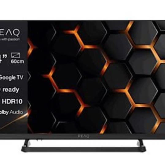 TV LED 24" - PEAQ PTV 24GH-5025C, HD Ready, Google TV, Dolby Audio, DVB-T2, Negro
