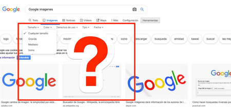 Google Imágenes elimina la opción para buscar un tamaño exacto o una resolución mínima