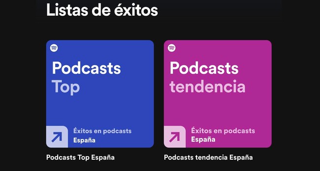 Listas Podcasts Spotify