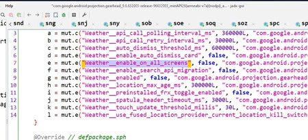 Redditor @shmykelsa からのスクリーンショット。時間の「すべての画面で有効にする」設定について言及しているコードの抜粋が含まれています。