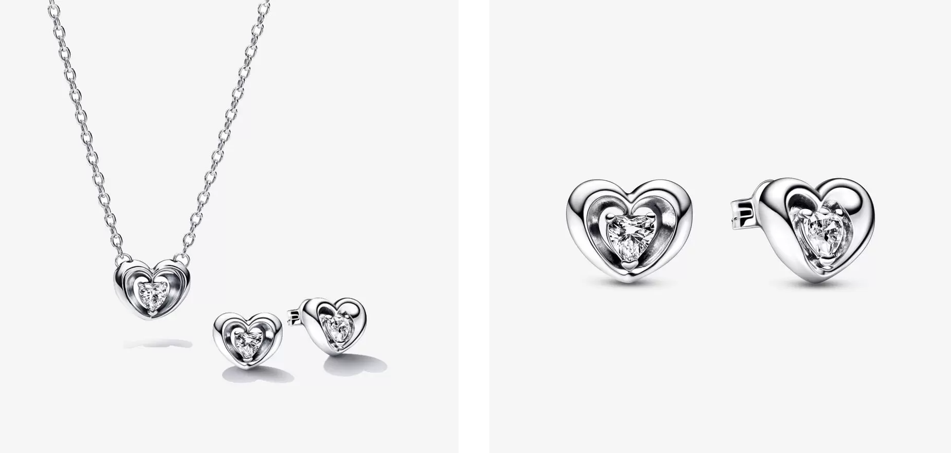Collar Pandora Moments Corazón Radiante & Gema Flotante