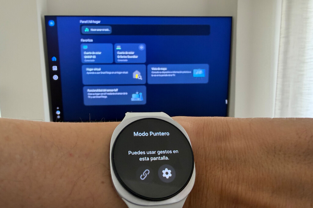 He probado el Modo Puntero con mi tele Samsung y el Galaxy Watch: una gran idea que todavía tiene detalles por pulir