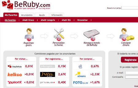 Beruby, navegación bonificada