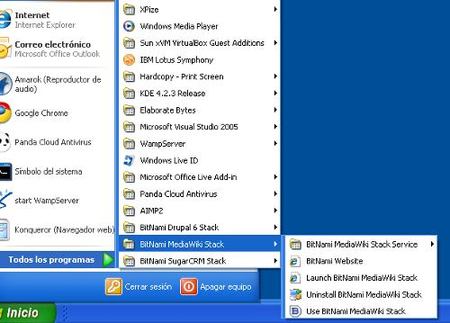Bitnami Inicio programas