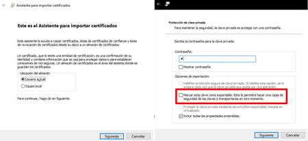 Asistente Importación Certificados