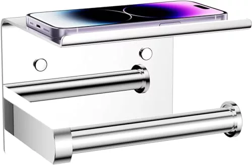 Tindbea Portarrollos de Papel Higiénico con Estante para Teléfono
