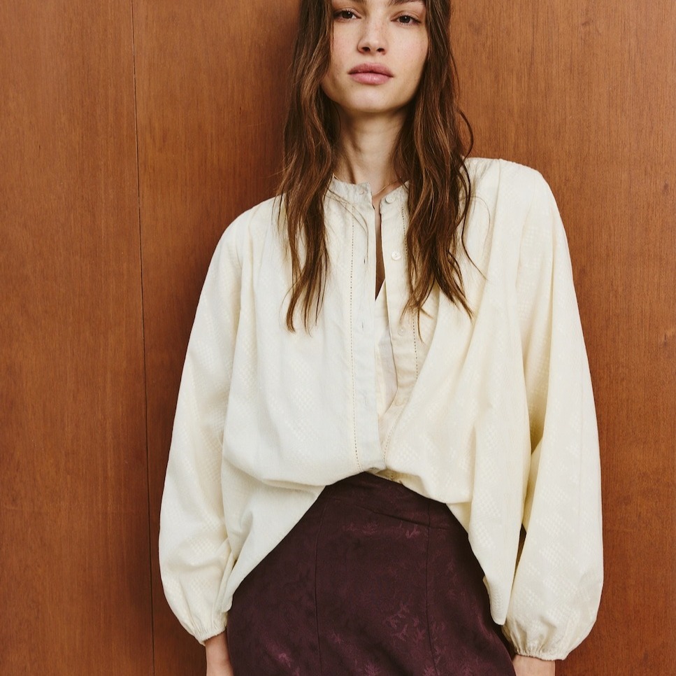 Southern Cotton - Blusa lisa de manga corta de mujer.