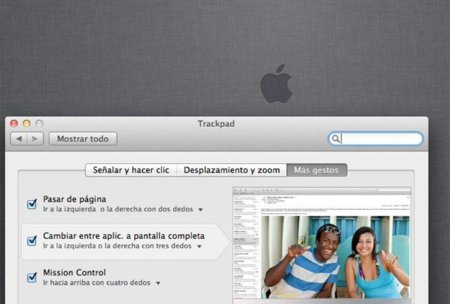 Cómo restaurar los gestos de tres dedos de Snow Leopard en Lion