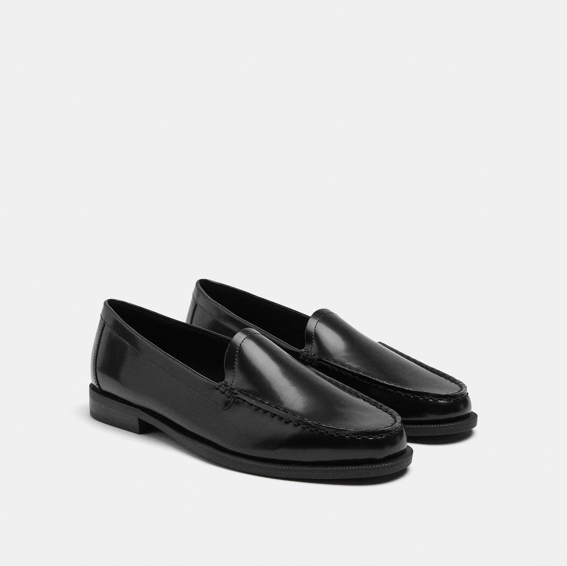 Mocasines planos de mujer 100% piel con pespuntes en liso - Parfois