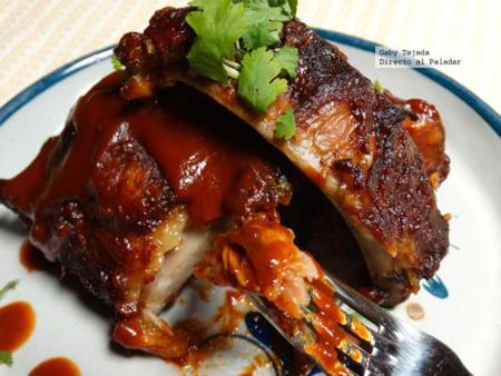 Costillas de cerdo laqueadas. Receta sencilla