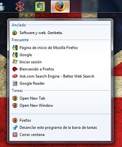 Winfox hace que Firefox aproveche las Jump Lists de Windows 7