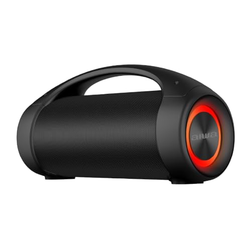 Aiwa Bocina Inalámbrica AWS600BT True Wireless con Bluetooth, LED, Resistencia IPX5, 50W RMS, Color Negro