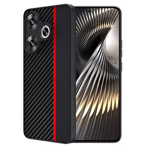 FDHYFGDY Funda para Xiaomi Poco F6 Carcasa, Antiarañazos, a Prueba de Golpes, protección de cámara [Fibra de Carbono] Case, Xiaomi Poco F6
