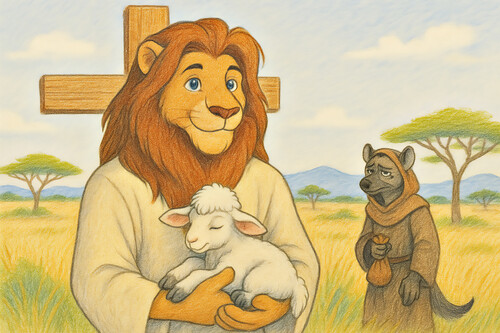Si Jesucristo fuese furry, la lógica nos dice que se vestiría de cordero. La culpa de que lo pinten de león es de Narnia