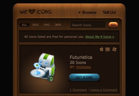 We Love Icons, otro sitio para descargar iconos (y más)