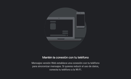 La versión web de Mensajes Android también recibe el modo oscuro, así se activa