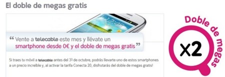Telecable dobla los megas de la tarifa Conecta 20 para nuevas contrataciones