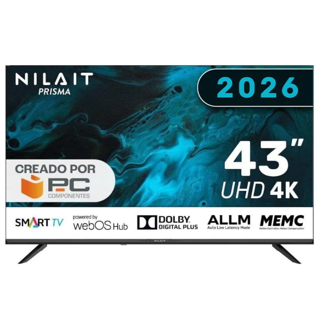 Resolución UHD 4K en 43 pulgadas. MEMC para suavizar movimientos rápidos. Dolby Audio y Dolby Digital Plus. Buen equilibrio entre tamaño, precio y prestaciones para salones medianos o como TV principal.