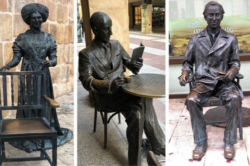 Tres estatuas en Soria nos recuerdan su importancia literaria (y son objeto de numerosas fotografías y selfies)