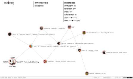 Musicmap, un vistoso buscador de música