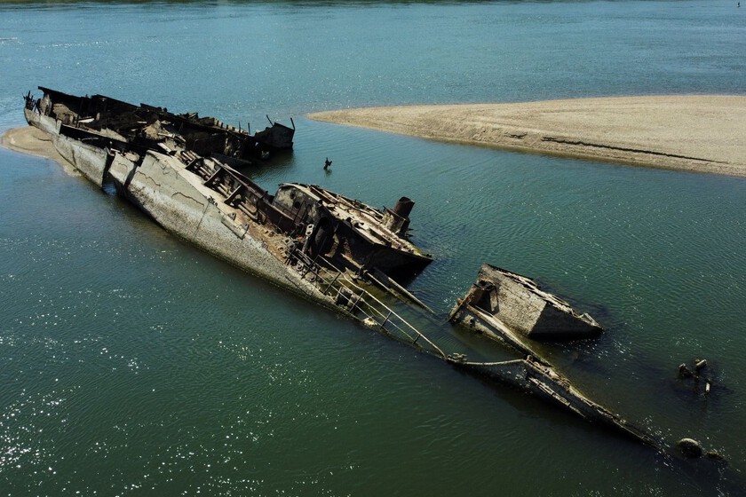 Drought reveals everything Europe thought was buried.  like the nazi army
