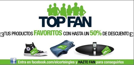 'Top fan' de El Corte Inglés con un 50% de descuento